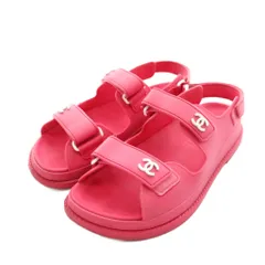シャネル CHANEL ココマーク フットベットサンダル ラバー 37 ピンク /AN54のサムネイル