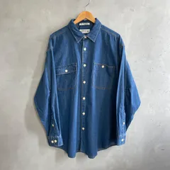 00’s ORVIS デニムシャツ 猫目ボタン 片側フラップポケット size XLのサムネイル