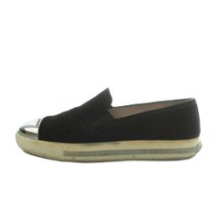 ミュウミュウ miumiu スリッポン メタリックトゥキャップ 36.5 23.5cm