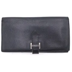 HERMES (エルメス) ベアン クラシック ロングウォレット 長財布 カードケース ブラック ヴォーエプソン □F刻印 シルバー金具のサムネイル