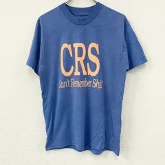 半袖プリントTシャツ　シングルステッチ　ヴィンテージ　青　ブルー　古着のサムネイル