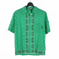 パームエンジェルス PALM ANGELS PAISLEY BOWLING SHIRT ペイズリー ボウリング シャツ 半袖 48 グリーン 緑 PMGG005S24FAB0065555のサムネイル