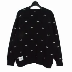 ダブルタップス WTAPS 22AW ACNE SWEATER 刺繡 クロスボーン スウェット トレーナー 03 ブラック 黒 222ATDT-CSM25のサムネイル