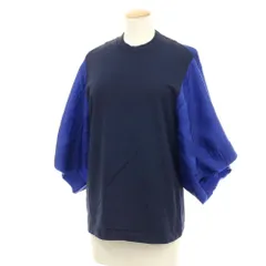【中古】トーガ TOGA PULLA コットン×キュプラ クルーネック 半袖Ｔシャツ ネイビーxブルー【サイズ36】【レディース】のサムネイル