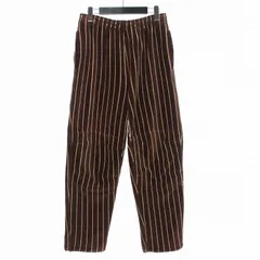 ステューシー STUSSY 紺タグ ダブルニー ストライプベロアパンツ S ブラウン 茶のサムネイル