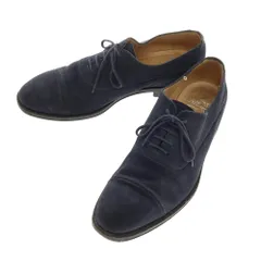 【中古】シルバノマッツァ SILVANO MAZZA スエード ドレスシューズ ネイビー【サイズ7 1/2】【メンズ】のサムネイル