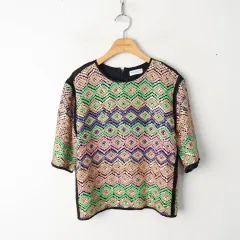 55/ドリス・ヴァン・ノッテン シルク 刺繍 スパンコール トップスのサムネイル