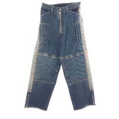 90s kno betta patchwork wide denim pants - メルカリ
