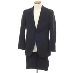 【中古】ポールスチュアート PAUL STUART ウール ストライプ 2つボタンスーツ ネイビー【サイズ46】【メンズ】のサムネイル