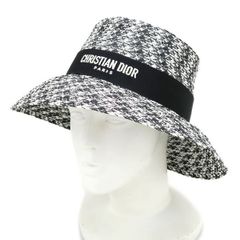 Dior D-Bobby ワイドブリムハット ストロー&リボン ブラック - メルカリ