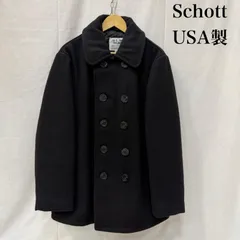 ショット 90s 740N USA製 PEA COAT 10ボタン仕様 裏地キルティング(中綿入り) black SIZE:40(L～XL) メンズ 40 ISItems【USED】【古着】【中古】50163431のサムネイル