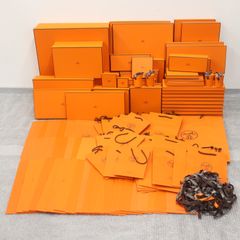 ITJKHB5HUM80 HERMES エルメス BOX ショッパー 純正 紙袋 オレンジ