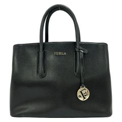 フルラ トートバッグ ブラック レザー オフィス 入学式 卒業式 就活