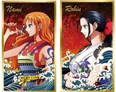 ナミ ニコ・ロビン ONE PIECE ワンピース 華絵札色紙コレクション ナミ ニコ・ロビン 2枚セット グッズ 色紙のサムネイル