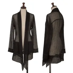 ヴィヴィアンタムVIVIENNETAM ポリローゲージニットボタンレスジャケット 黒Mのサムネイル