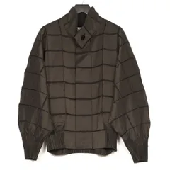 エイポック エイブル イッセイ ミヤケA-POC ABLE ISSEY MIYAKE グリッドスチームストレッチスタンドカラーブルゾン カーキ3のサムネイル