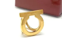 ■新品同様■ Salvatore Ferragamo フェラガモ ガンチーニ スカーフリング スカーフ留め アクセサリー レディース ゴールド系 BR3753のサムネイル