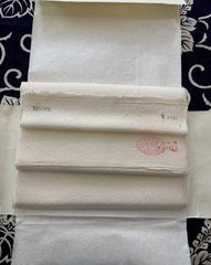 未使用 正絹 紋意匠白生地 着尺用 反物 お誂え 染色用 和裁