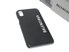 ■美品■ BALENCIAGA バレンシアガ  585828 レザー  iPhone X/XS 対応 アイフォンケース  ブラック系 FZ3573のサムネイル