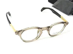 ■極美品■ Yohji Yamamoto ヨウジヤマモト 19-0072-1 メガネ 眼鏡 レディース メンズ クリアベージュ系×クリアカーキ系 FZ4514のサムネイル