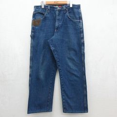 W33/古着 ラスラー ジーンズ メンズ 80年代 80s USA製 タロン グリーン