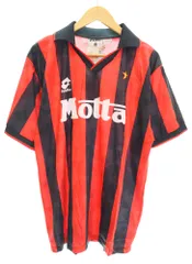 ロット Lotto イタリア製 90s Lotto AC Milan Uniform Football Shirt ミラン フットボール シャツ L 半袖ポロシャツ レッド Lサイズ 103MT-4422のサムネイル