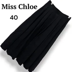 Miss Chloe ミスクロエ ロングスカート フレアスカート 無地 シンプル ベーシック 上品 フェミニン カジュアル エレガント きれいめ オフィス デイリーユース 定番 おしゃれ ボトムス 黒 ブラック ウール 毛 レディース S【40】ST001のサムネイル