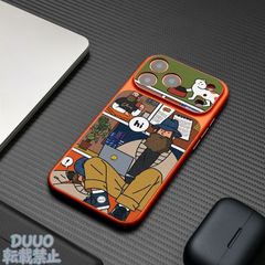 可愛い foxy illustrations iPhoneケース ブラックとシルバー CASETiFY