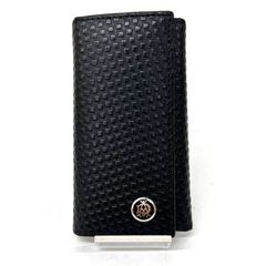 美品 dunhill ダンヒル キーケース 6連 リング付き ブラック レザー