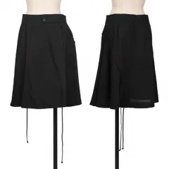 コムデギャルソンCOMME des GARCONSウール裁ち切りドローストリングスカート 黒Mのサムネイル