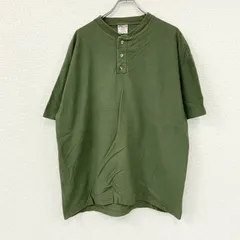 ONEITA　オニータ　半袖ヘンリーネックTシャツ　シングルステッチ　ヴィンテージ　緑　グリーン　XXLサイズ　古着のサムネイル