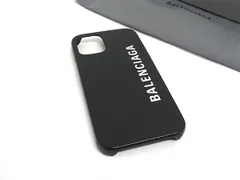■新品■未使用■ BALENCIAGA バレンシアガ レザー iPhone12mini 対応 アイフォンケース スマホケース ブラック系 BP8964のサムネイル