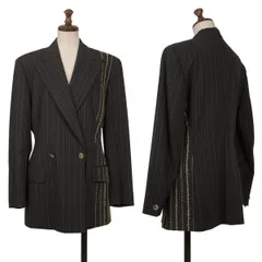 ジャンポールゴルチエファムJean Paul GAULTIER FEMME ストライプステッチウールジャケット 黒他40のサムネイル