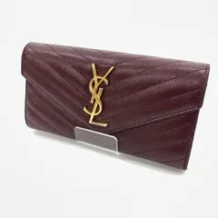 【中古品】 Saint Laurent サンローラン CFP372264 モノグラム フラップ ウォレット 長財布 レザーウォレット 【200-260714-ko-05-tei】のサムネイル