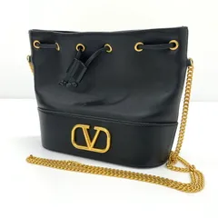 【中古品】 VALENTINO GARAVANI ヴァレンティノ ガラヴァーニ Vロゴシグネチャー バケットバッグ カバン レザーバッグ 【180-260714-ko-12-tei】のサムネイル
