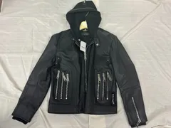 【新品タグ付】BALMAIN バルマン レザージャケット メンズ フード付き 黒 ブラック ライダースジャケット 高級 アウター 革ジャン バイク 大人 ラグジュアリーのサムネイル