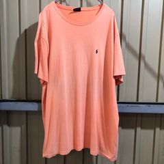 2958 Polo by Ralph Lauren Tシャツ ライトオレンジ 2XL ワンポイントロゴ ポロバイラルフローレン 古着卸 アメリカ仕入