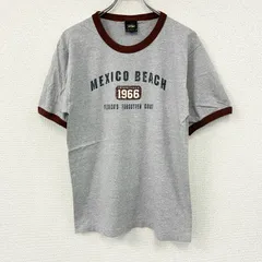 PRAIRIE MOUNTAIN　半袖プリントTシャツ　リンガーT　灰色　グレー　Mサイズ　古着のサムネイル