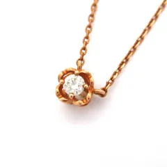4℃(ヨンドシー) ネックレス K10PG×ダイヤモンド 1Pダイヤ約0.05カラットのサムネイル