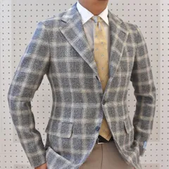 【40%OFF】44サイズ Belvest（ベルベスト） CAPSULE COLLECTION シルクリネンコットンライトツィードオーバーチェック3Bジャケット G71100-5491 17071200020 新品 アウトレットのサムネイル