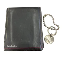 180053 現状品 PAUL SMITH COLLECTION ポールスミスコレクション ハイライトステッチ & キーホルダー ブラック グリーン メンズのサムネイル