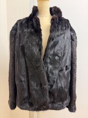 美品】ミンクヤーン × ブルーフォックス ファーボレロ ケープ ポンチョ 