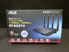 中古美品 ASUS エイスース 無線LANルーター デュアルバンド対応 1734Mbps+600Mbps RT-AC87Uのサムネイル