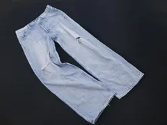 AZUL BY MOUSSY アズールバイマウジー ダメージ加工 ワイド デニムパンツ sizeM/青 ■■ メンズのサムネイル