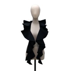 Suede ruffle scarf (black)¥ 49,500 - メルカリ
