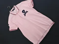 BEAMS HEART ビームスハート スカル柄 半袖 ジップアップ ポロシャツ sizeL/ピンク ■◆ メンズのサムネイル