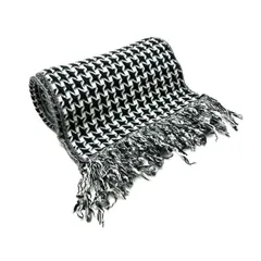 【楠本質店/元住吉】ステラマッカートニー　STELLA McCARTNEY　マフラー　千鳥格子柄　ブラック×ホワイト　ウール100％　W29.0cm × H240.0cm　レディースのサムネイル