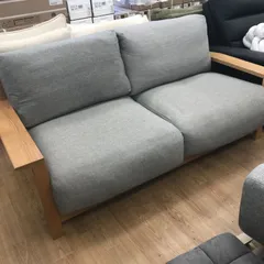 ★関東地域限定販売★リユースのサカイ春日部店★ 良品計画 無印良品　木製フレーム　2.5シーター　オーク材　2.5人掛けソファ   管理0714-03のサムネイル