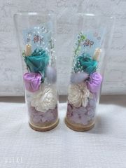 Saleレッド&ブルーバラ2点セット♪*¨…♫ ボトルフラワー | Mercari