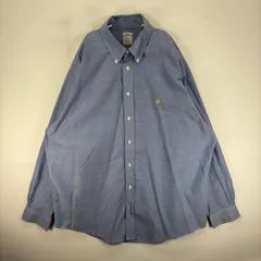 古着 ブルックスブラザーズ Brooks Brothers 長袖シャツ ボタンダウン ワンポイント XL  ブルー系 無地 メンズのサムネイル